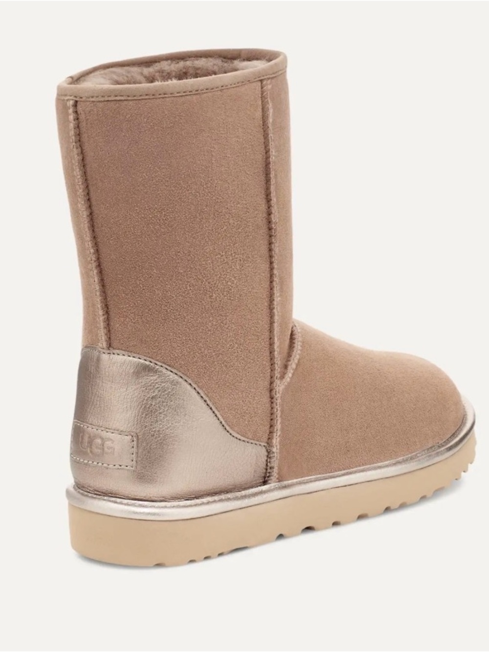 UGG Classic Short Boot in Girls 1 with Metallic Heel